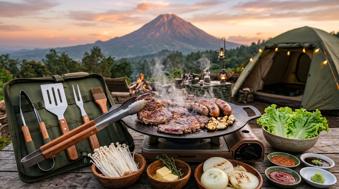 Paket Grill BBQ Premium (Include Alat Masak & Daging Grill)